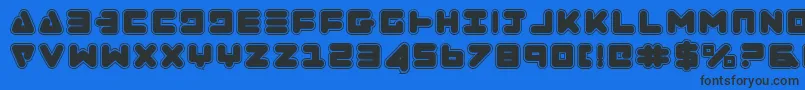 Zealotcol Font – Black Fonts on Blue Background