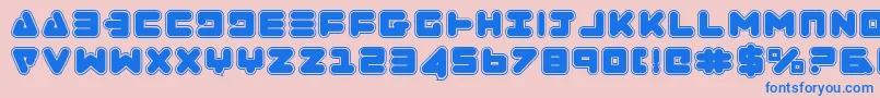 Zealotcol Font – Blue Fonts on Pink Background