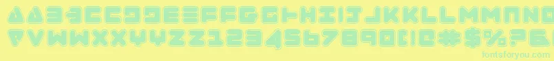 Zealotcol Font – Green Fonts on Yellow Background