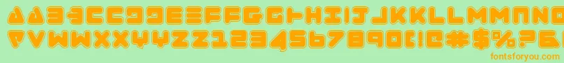 Zealotcol Font – Orange Fonts on Green Background