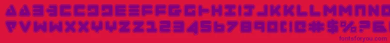 Zealotcol Font – Purple Fonts on Red Background