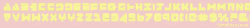 Zealotcol Font – Yellow Fonts on Pink Background