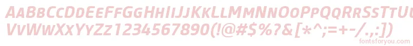 CoreSansMSc65BoldItalic Font – Pink Fonts on White Background