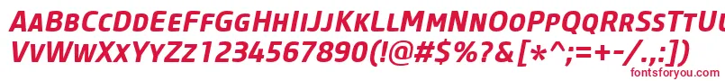 CoreSansMSc65BoldItalic Font – Red Fonts on White Background