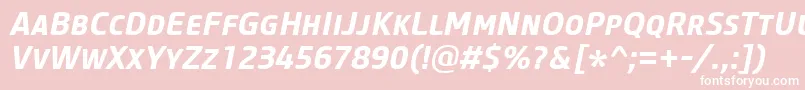 CoreSansMSc65BoldItalic Font – White Fonts on Pink Background