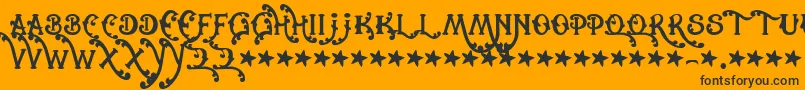 Cowboyrhumbahut Font – Black Fonts on Orange Background