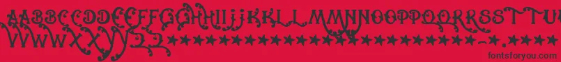 Cowboyrhumbahut Font – Black Fonts on Red Background