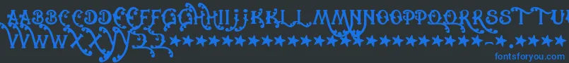 fuente Cowboyrhumbahut – Fuentes Azules Sobre Fondo Negro