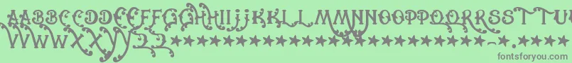Cowboyrhumbahut Font – Gray Fonts on Green Background