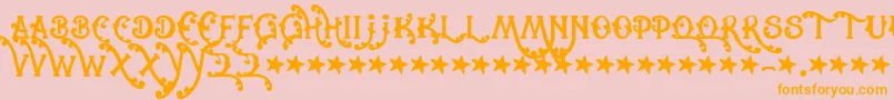 Cowboyrhumbahut Font – Orange Fonts on Pink Background