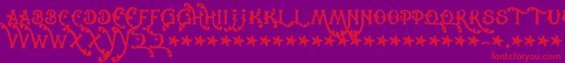 fuente Cowboyrhumbahut – Fuentes Rojas Sobre Fondo Morado