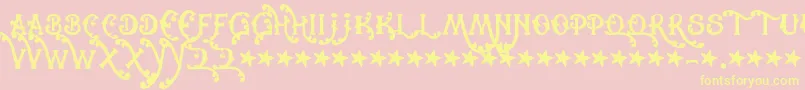 Cowboyrhumbahut Font – Yellow Fonts on Pink Background