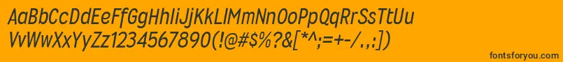 WyvernrgItalic Font – Black Fonts on Orange Background