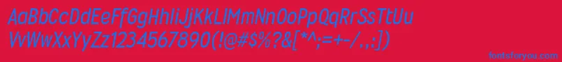 fuente WyvernrgItalic – Fuentes Azules Sobre Fondo Rojo