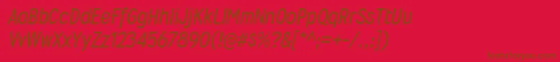 WyvernrgItalic Font – Brown Fonts on Red Background