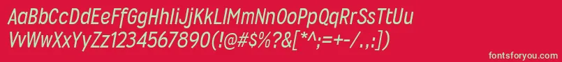 フォントWyvernrgItalic – 赤い背景に緑の文字