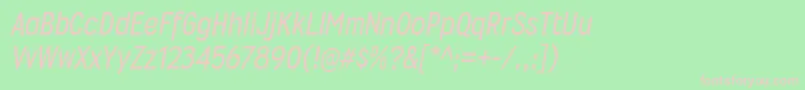 WyvernrgItalic Font – Pink Fonts on Green Background