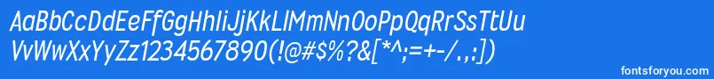 fuente WyvernrgItalic – Fuentes Blancas Sobre Fondo Azul