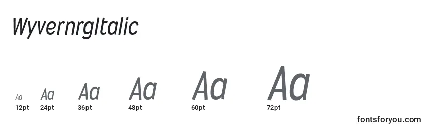WyvernrgItalic Font Sizes