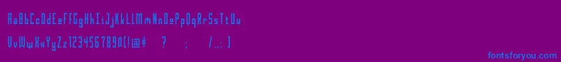Fonte Gothik107 – fontes azuis em um fundo violeta