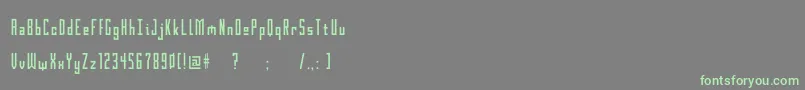 フォントGothik107 – 灰色の背景に緑のフォント