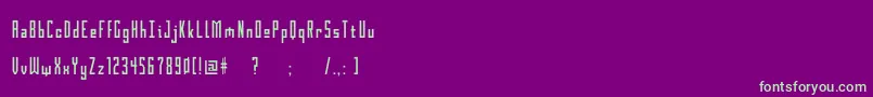 フォントGothik107 – 紫の背景に緑のフォント