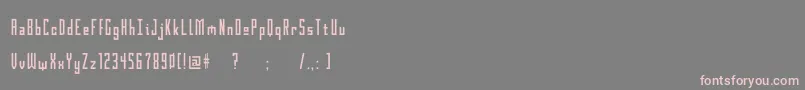 フォントGothik107 – 灰色の背景にピンクのフォント