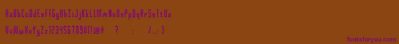 Czcionka Gothik107 – fioletowe czcionki na brązowym tle