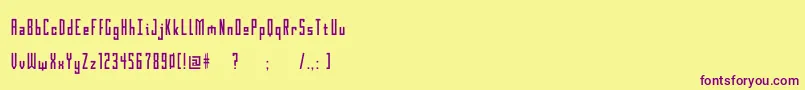 Шрифт Gothik107 – фиолетовые шрифты на жёлтом фоне