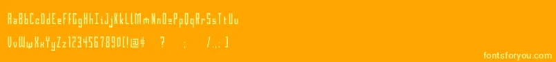 フォントGothik107 – オレンジの背景に黄色の文字