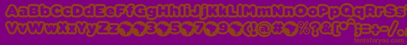 VacacionesFontFfpDefharo Font – Brown Fonts on Purple Background