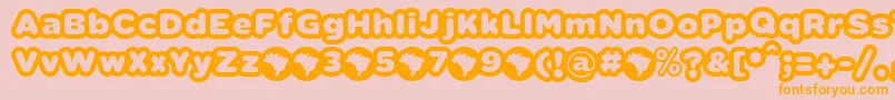 VacacionesFontFfpDefharo Font – Orange Fonts on Pink Background