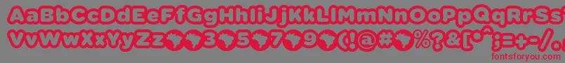 VacacionesFontFfpDefharo Font – Red Fonts on Gray Background