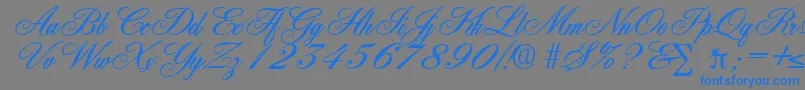 YorkshireDb Font – Blue Fonts on Gray Background