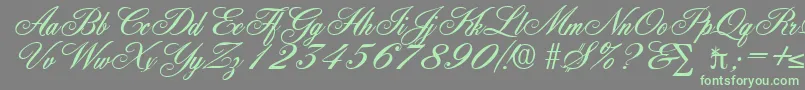 fuente YorkshireDb – Fuentes Verdes Sobre Fondo Gris