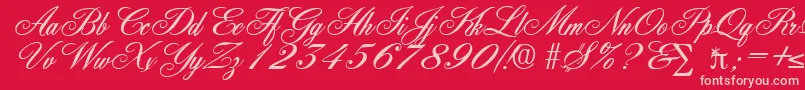 YorkshireDb Font – Pink Fonts on Red Background