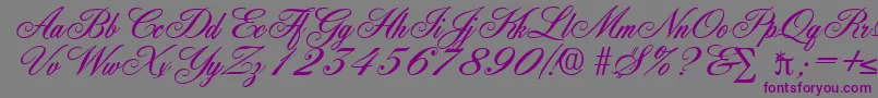 YorkshireDb Font – Purple Fonts on Gray Background