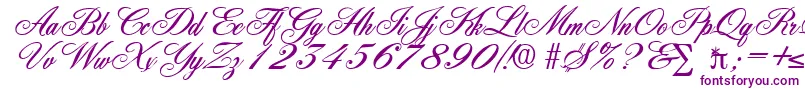 YorkshireDb Font – Purple Fonts on White Background
