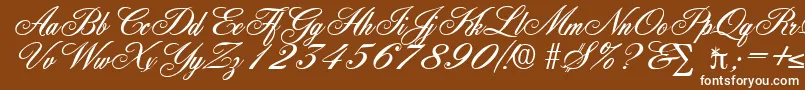 YorkshireDb Font – White Fonts on Brown Background