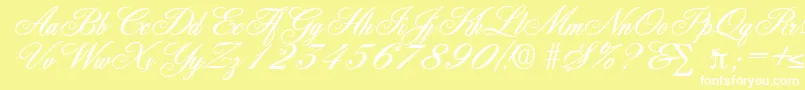 YorkshireDb Font – White Fonts on Yellow Background