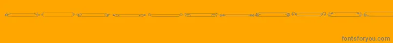 VintagePanels012 Font – Gray Fonts on Orange Background