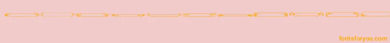 VintagePanels012-Schriftart – Orangefarbene Schriften auf rosa Hintergrund