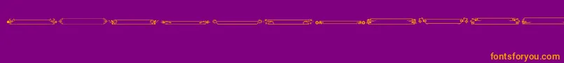 VintagePanels012 Font – Orange Fonts on Purple Background