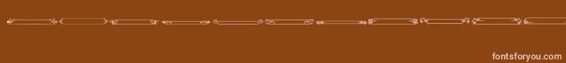 VintagePanels012 Font – Pink Fonts on Brown Background