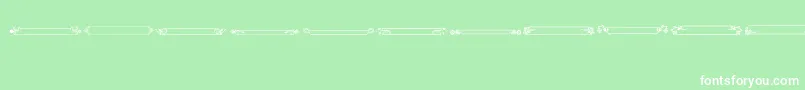 VintagePanels012 Font – White Fonts on Green Background