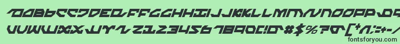 Nightrunnerci Font – Black Fonts on Green Background