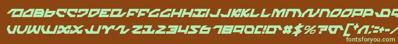 Nightrunnerci-fontti – vihreät fontit ruskealla taustalla
