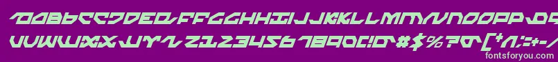 Nightrunnerci Font – Green Fonts on Purple Background