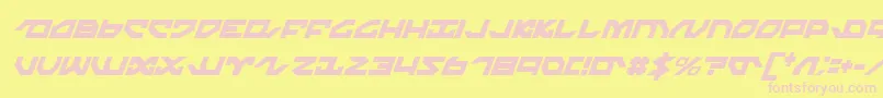 Nightrunnerci Font – Pink Fonts on Yellow Background