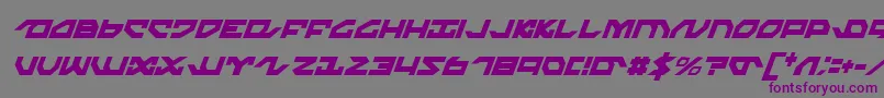 Nightrunnerci-Schriftart – Violette Schriften auf grauem Hintergrund